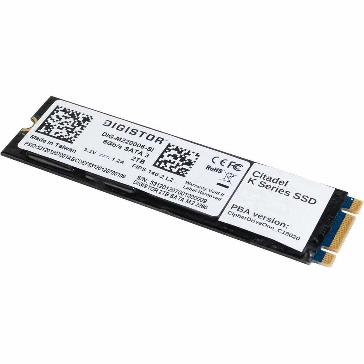 DIGISTOR Citadel K 1 TB Solid State Drive - M.2 2280 Internal - SATA - TAA Compliant - DIG-M2100032-K04