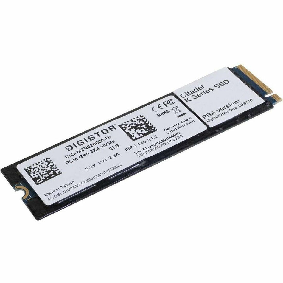 DIGISTOR Citadel K 1 TB Solid State Drive - M.2 2280 Internal - PCI Express NVMe (PCI Express NVMe 3.0 x4) - TAA Compliant - DIG-M2N2100032-K04