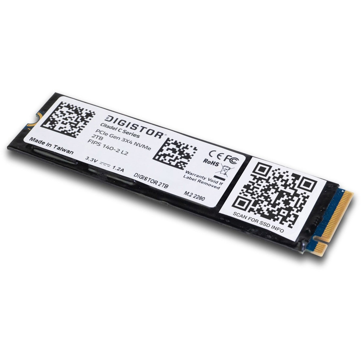 DIGISTOR Citadel C 512 GB Solid State Drive - M.2 2280 Internal - PCI Express NVMe - TAA Compliant - DIG-M2N251233-C02