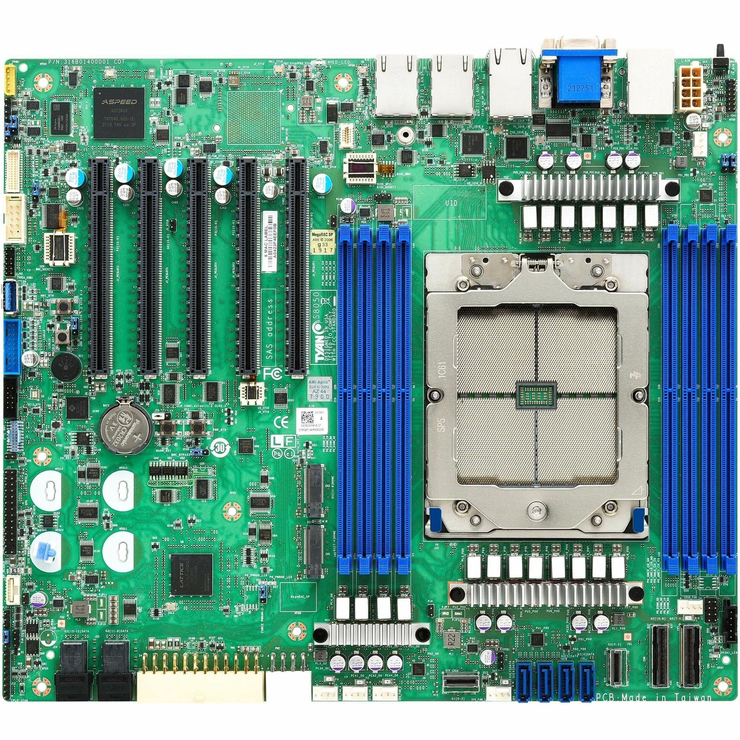 Tyan S8050 Server Motherboard - AMD Chipset - Socket SP5 LGA-6096 - SSI CEB - S8050GM2NE