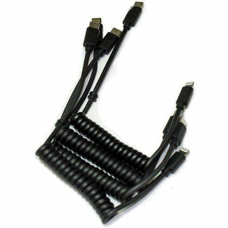 JAR Systems Coiled USB-C Emulator Charging Cables for Apple Lightning Devices - COAP-LGN