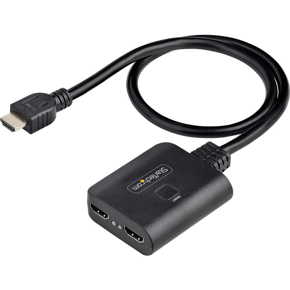 StarTech.com 2-Port HDMI Splitter, 4K 60Hz HDMI 2.0 Video, 4K HDMI Splitter 1 In 2 Out, 1x2 HDMI Display/Output Splitter, HDR/HDCP - HDMI-SPLITTER-4K60UP