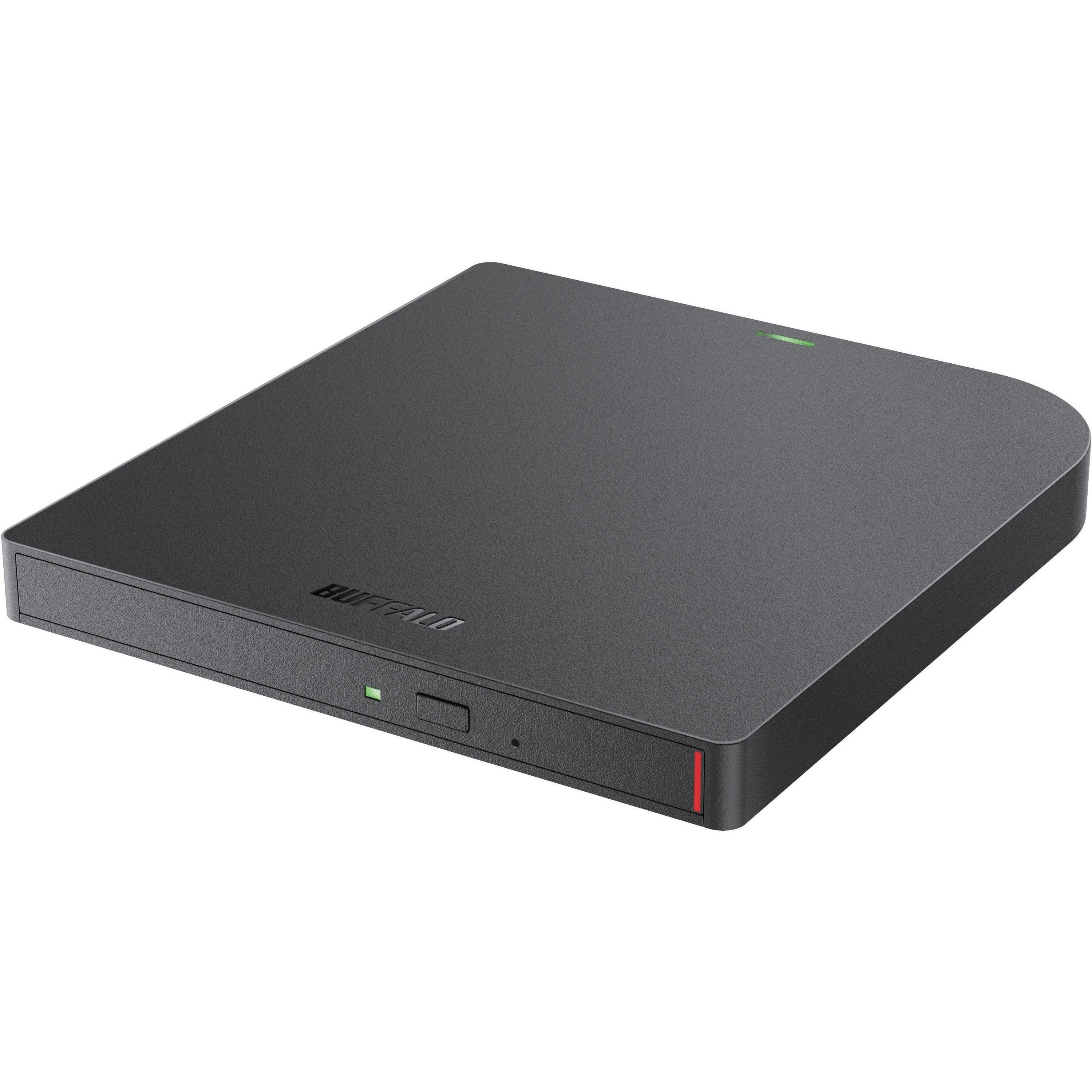 Buffalo MediaStation DVSM-PUV8U3B-TAA Portable DVD-Writer - External - TAA Compliant - DVSM-PUV8U3B-TAA
