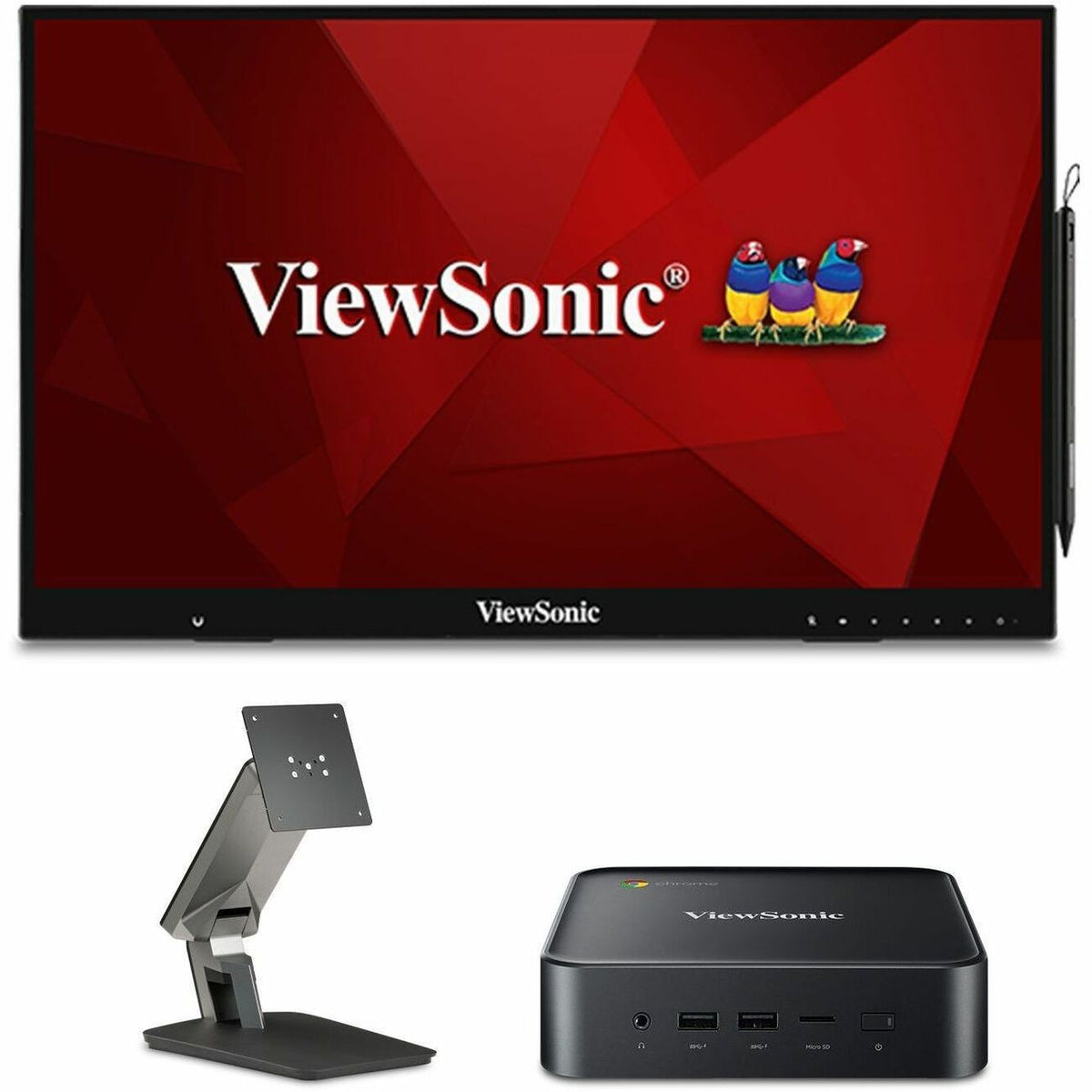 ViewSonic ID2456-C21080p Interactive Pen Display and Chromebox Bundle - 350 cd/m2 - 24" - ID2456-C2