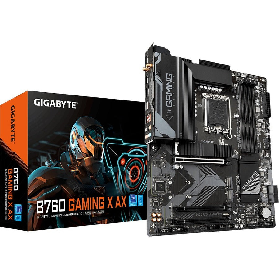 Gigabyte Ultra Durable B760 GAMING X AX Gaming Desktop Motherboard - Intel B760 Chipset - Socket LGA-1700 - ATX - B760 GAMING X AX