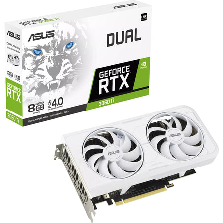 Asus NVIDIA GeForce RTX 3060 TI Graphic Card - 8 GB GDDR6X - DUAL-RTX3060TI-8GD6X-WHITE