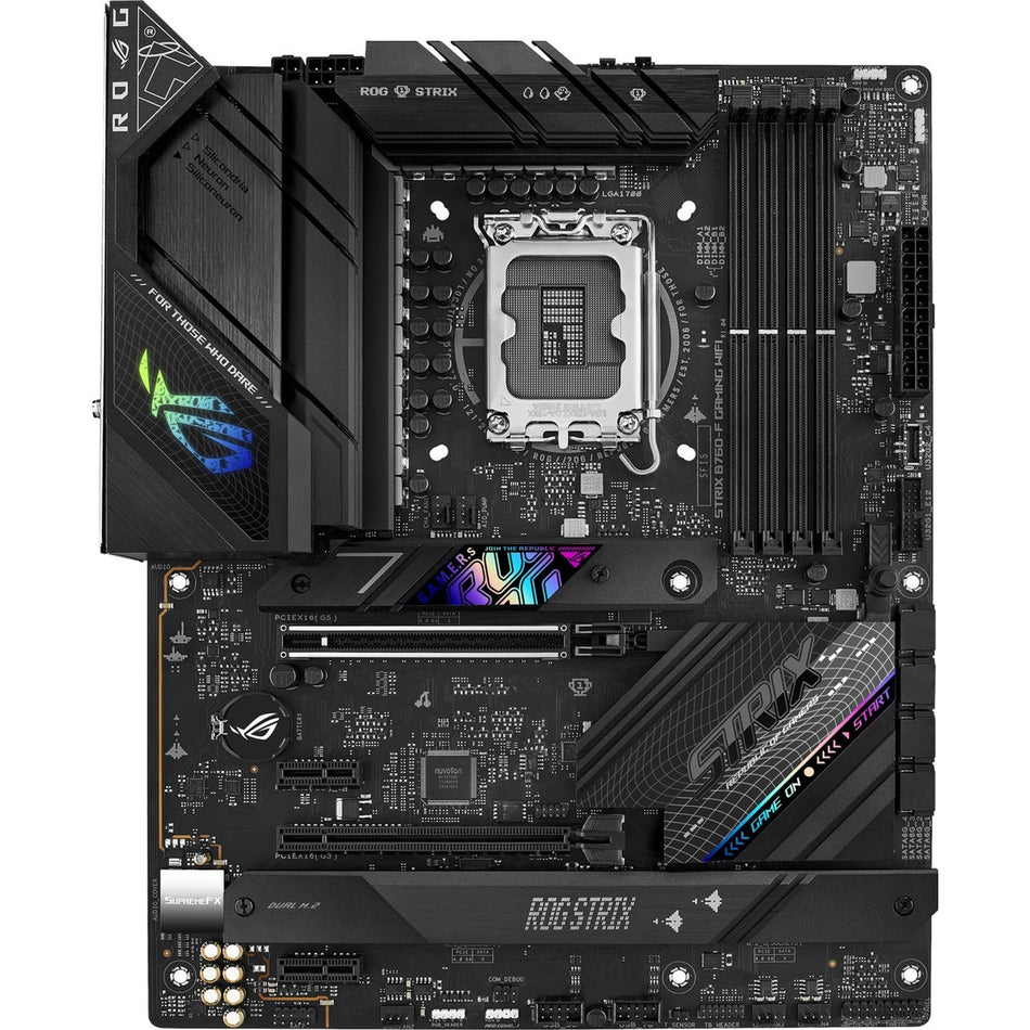 Asus ROG Strix B760-F GAMING WIFI Gaming Desktop Motherboard - Intel B760 Chipset - Socket LGA-1700 - ATX - ROGSTRIXB760-FGAMINGWIFI