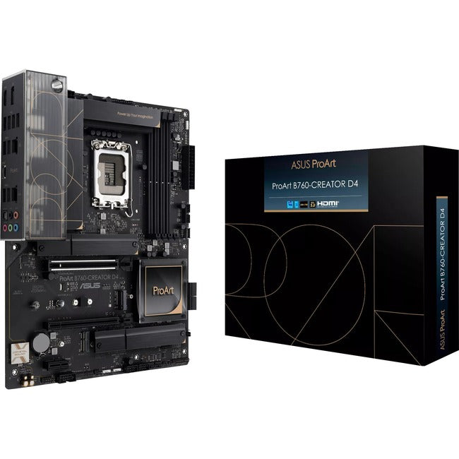 Asus ProArt B760-CREATOR D4 Desktop Motherboard - Intel B760 Chipset - Socket LGA-1700 - ATX - PROARTB760-CREATORD4