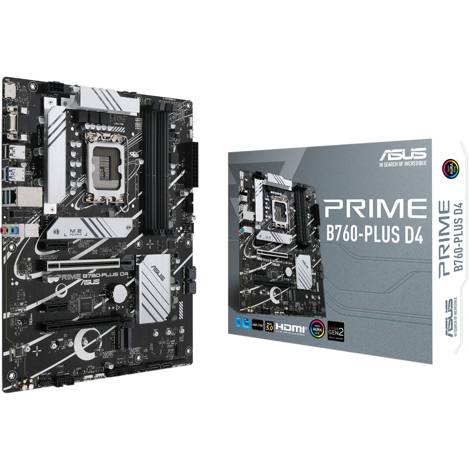 Asus Prime B760-PLUSD4 Desktop Motherboard - Intel B760 Chipset - Socket LGA-1700 - ATX - PRIMEB760-PLUSD4