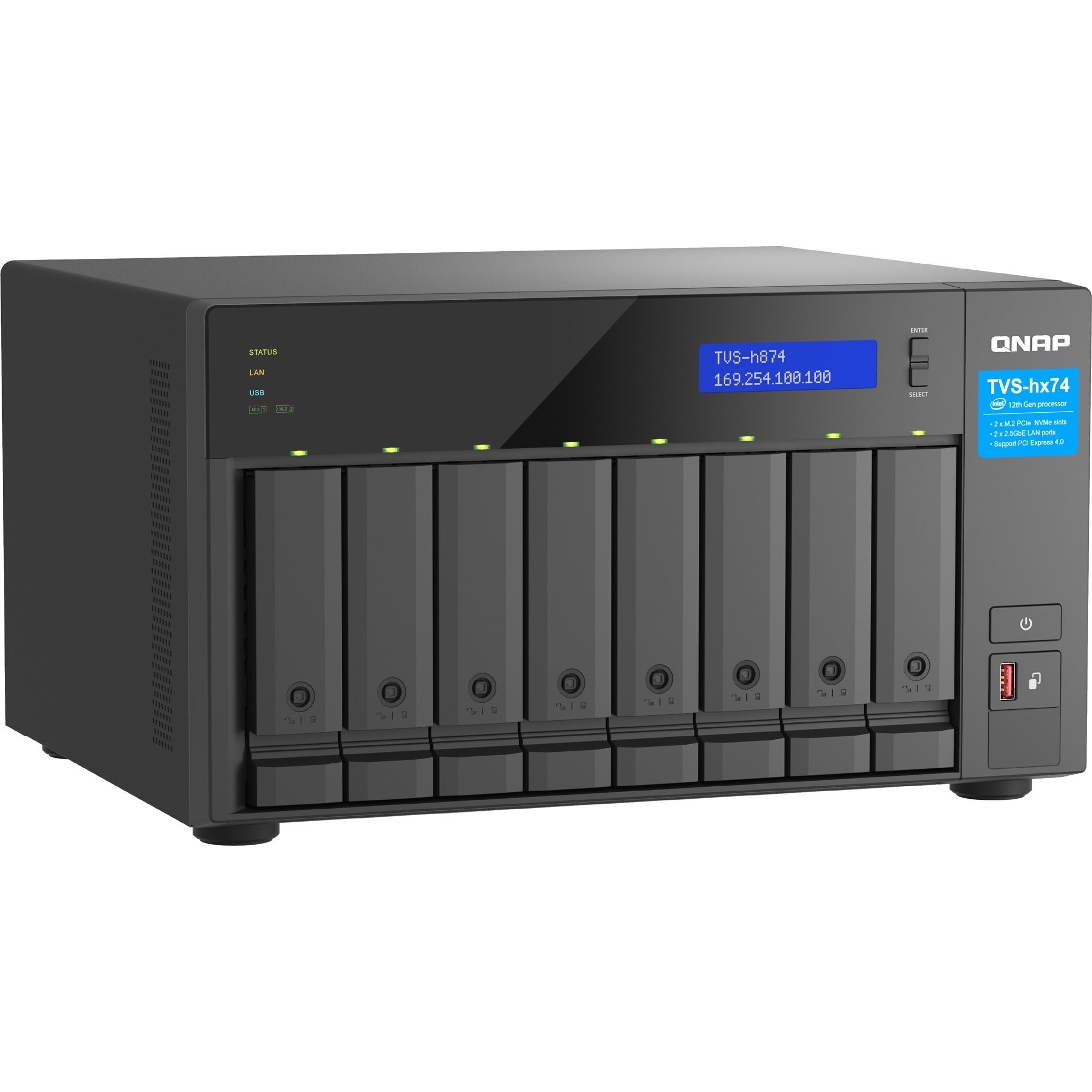 QNAP TVS-h874X-i9-64G SAN/NAS Storage System - TVS-H874X-I9-64G-US