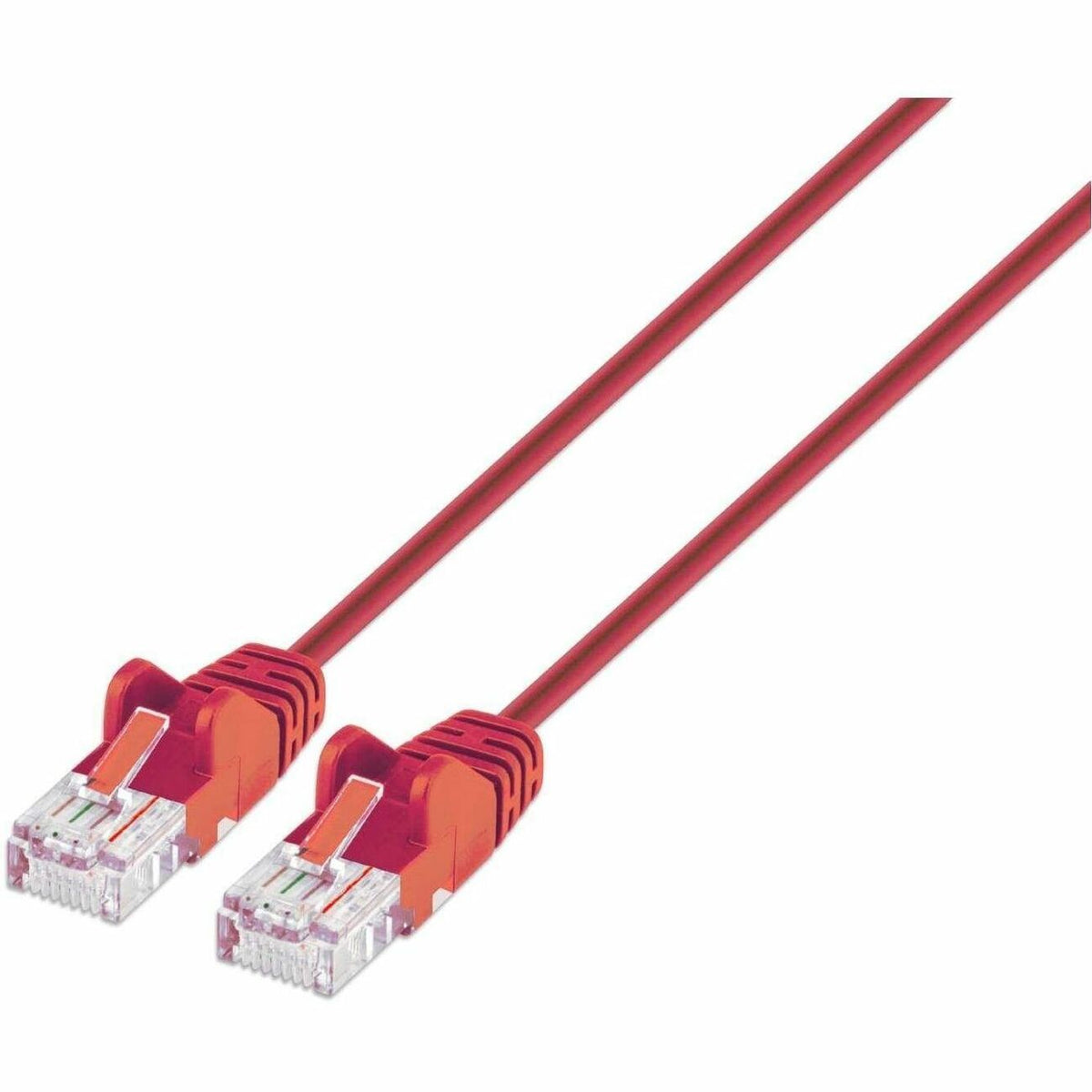 Intellinet Cat6 U/UTP Slim Network Patch Cable, 5 ft., Red - 743525