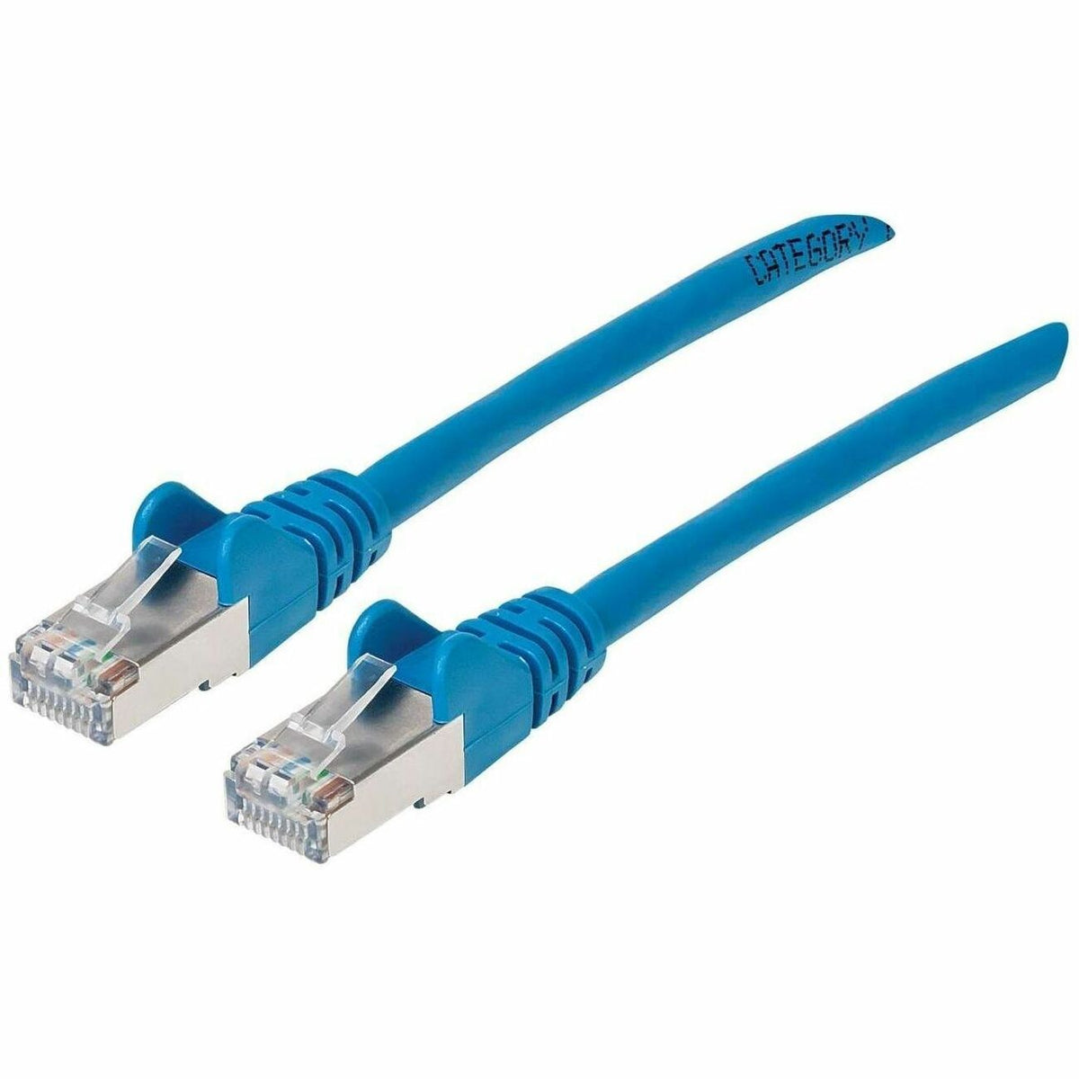 Intellinet Cat6a S/FTP Patch Cable, 50 ft., Blue - 742696