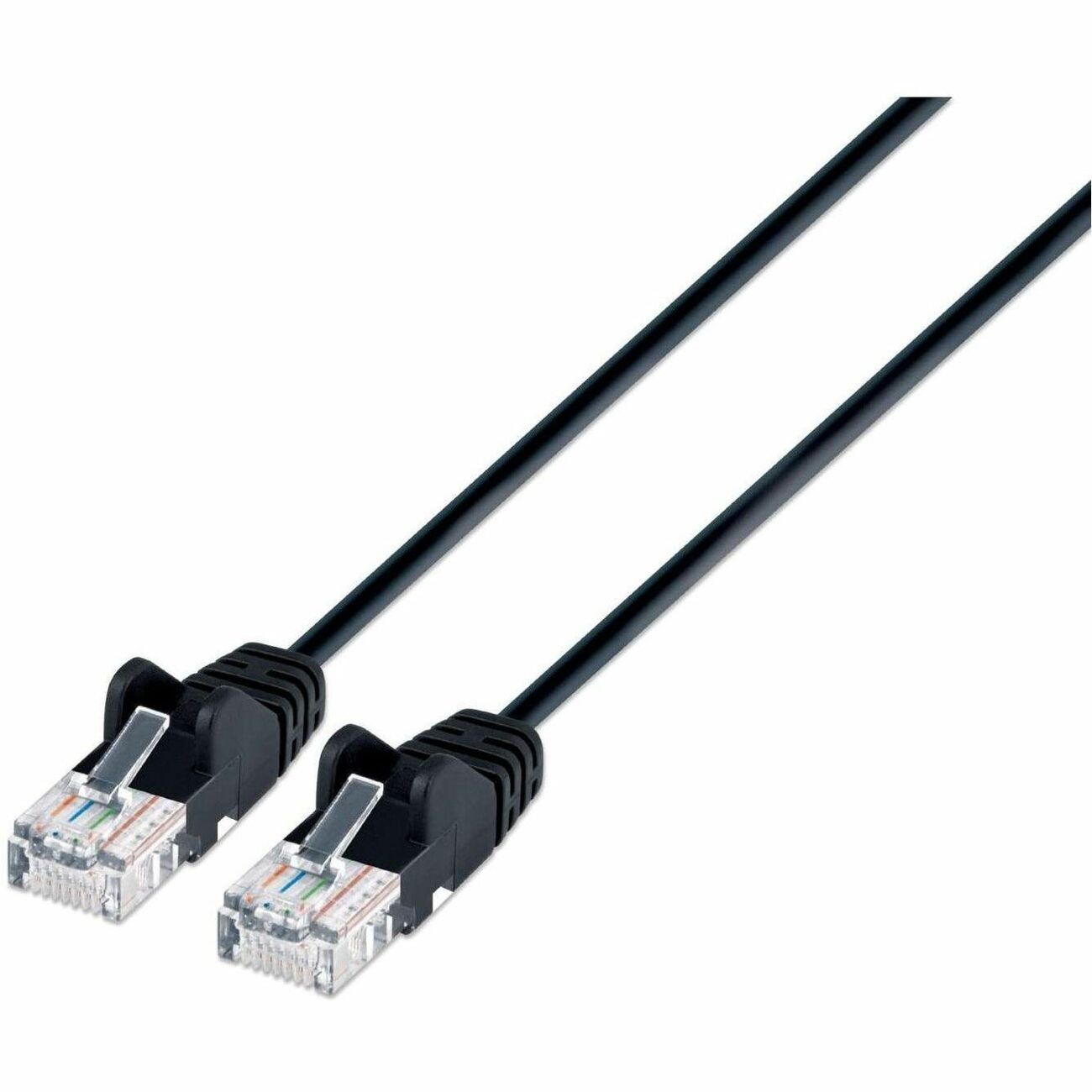 Intellinet Cat6a U/UTP Slim Network Patch Cable, 5 ft., Black - 743914