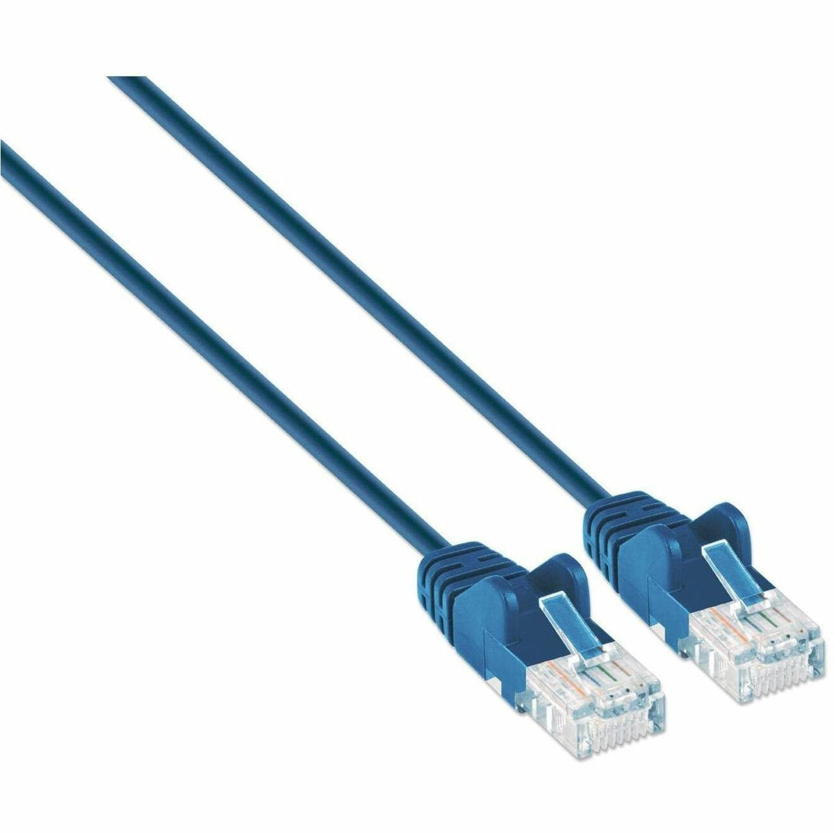 Intellinet Cat6a U/UTP Slim Network Patch Cable, 10 ft., Blue - 743983