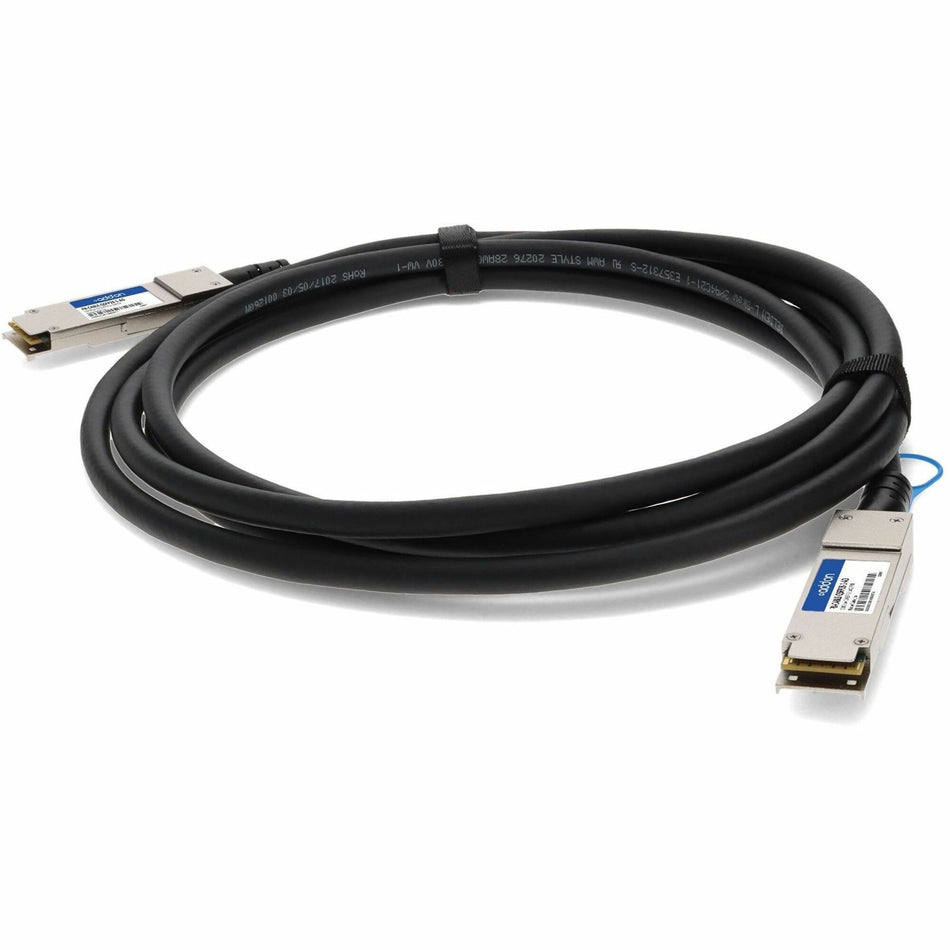 AddOn Fortinet&reg; FN-CABLE-QSFP28-1 Compatible TAA Compliant 100GBase-CU QSFP28 to QSFP28 Direct Attach Cable (Passive Twinax, 1m) - FN-CABLE-QSFP28-1-AO