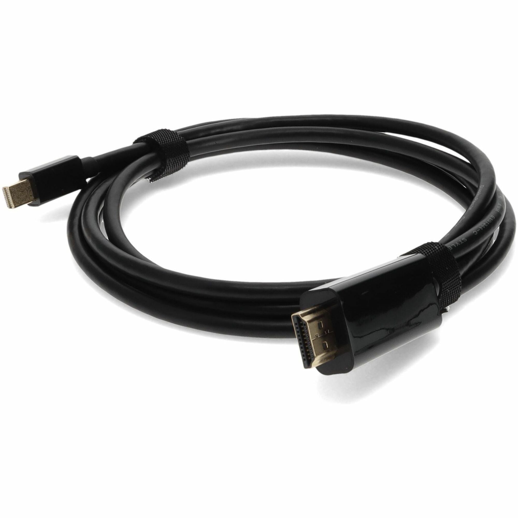 AddOn 10ft Mini-DisplayPort Male to HDMI Male Black Cable For Resolution Up to 2560x1600 (WQXGA) - MDP2HDMIMM10F