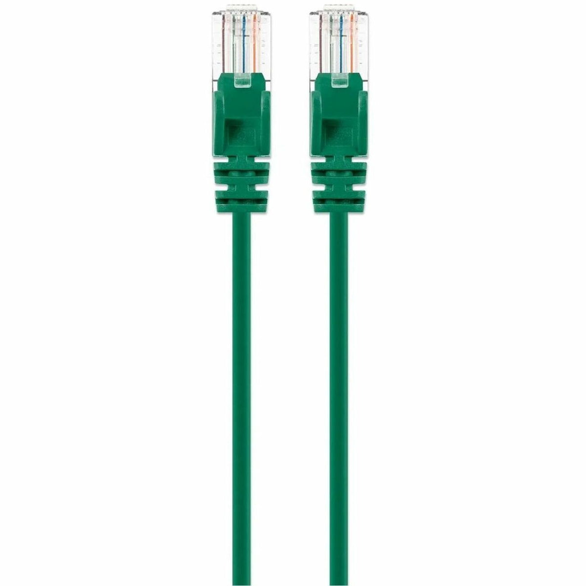 Intellinet Cat6 U/UTP Slim Network Patch Cable, 1 ft., Green - 743402