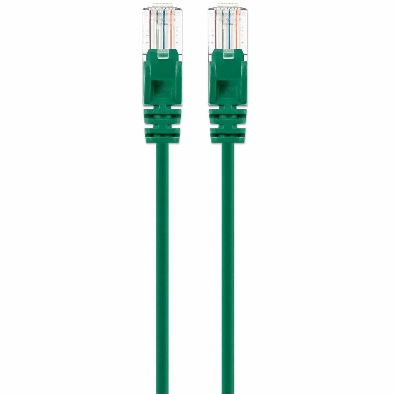 Intellinet Cat6 U/UTP Slim Network Patch Cable, 1 ft., Green - 743402