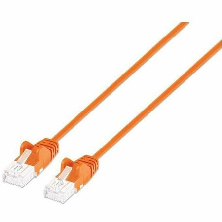 Intellinet Cat6 U/UTP Slim Network Patch Cable, 7 ft., Orange - 743587