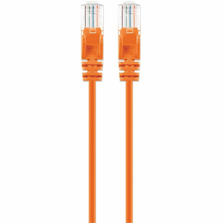 Intellinet Cat6 U/UTP Slim Network Patch Cable, 10 ft., Orange - 743594