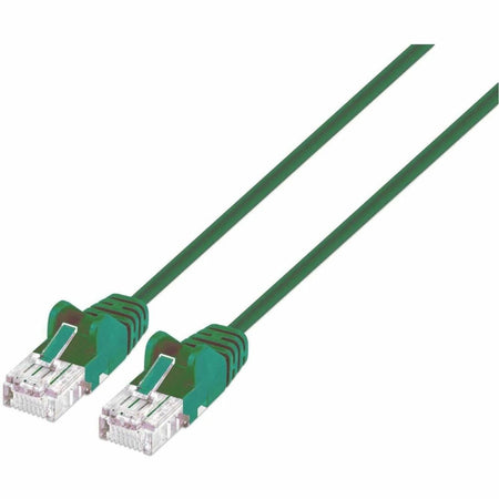 Intellinet Cat6 U/UTP Slim Network Patch Cable, 1.5 ft., Green - 744119