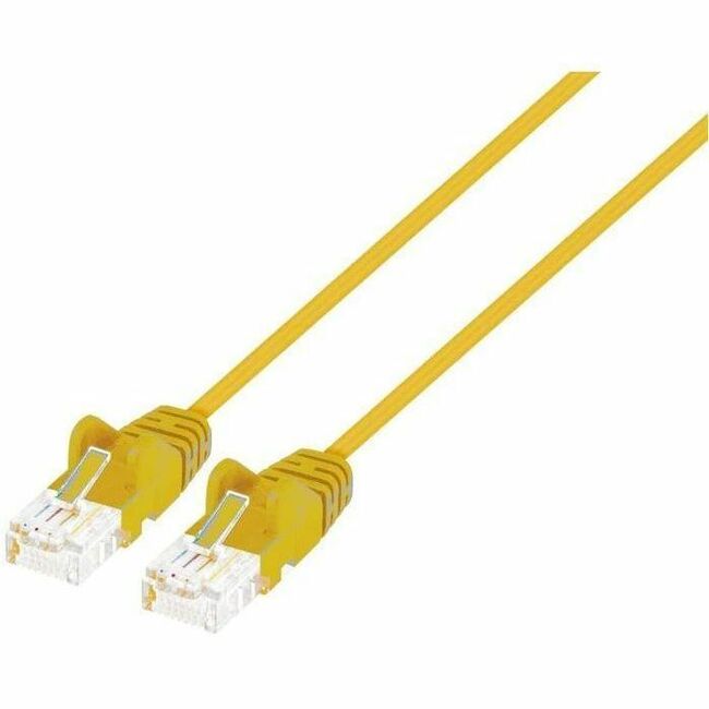 Intellinet Cat6 U/UTP Slim Network Patch Cable, 14 ft., Yellow - 744140