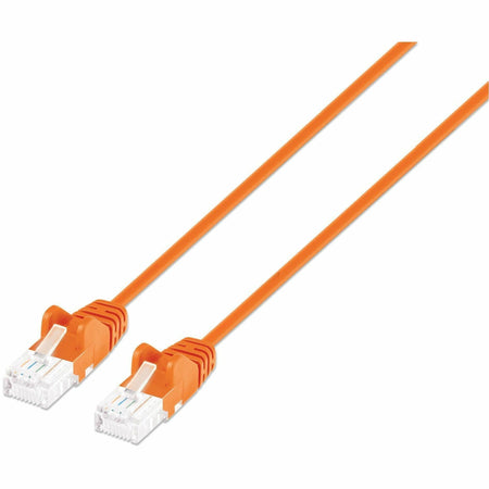 Intellinet Cat6 U/UTP Slim Network Patch Cable, 14 ft., Orange - 744188
