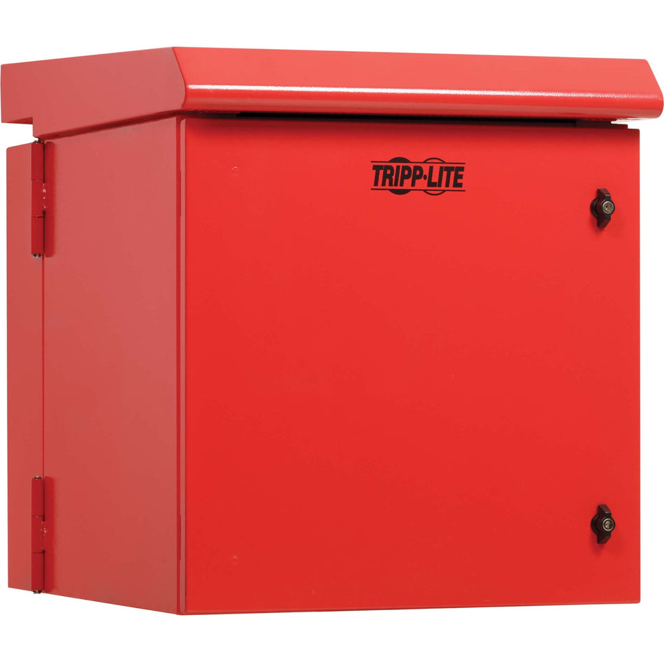 Tripp Lite by Eaton SmartRack Industrial Enclosure - NEMA 3R, Wall Mount, Metal, Locking, Hinged Back, Fan With Thermal Switch, 28 in. Depth, 12U, Red - SRN3RR12US