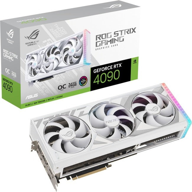 Asus ROG NVIDIA GeForce RTX 4090 Graphic Card - 24 GB GDDR6X - ROG-STRIX-RTX4090-O24G-WHITE