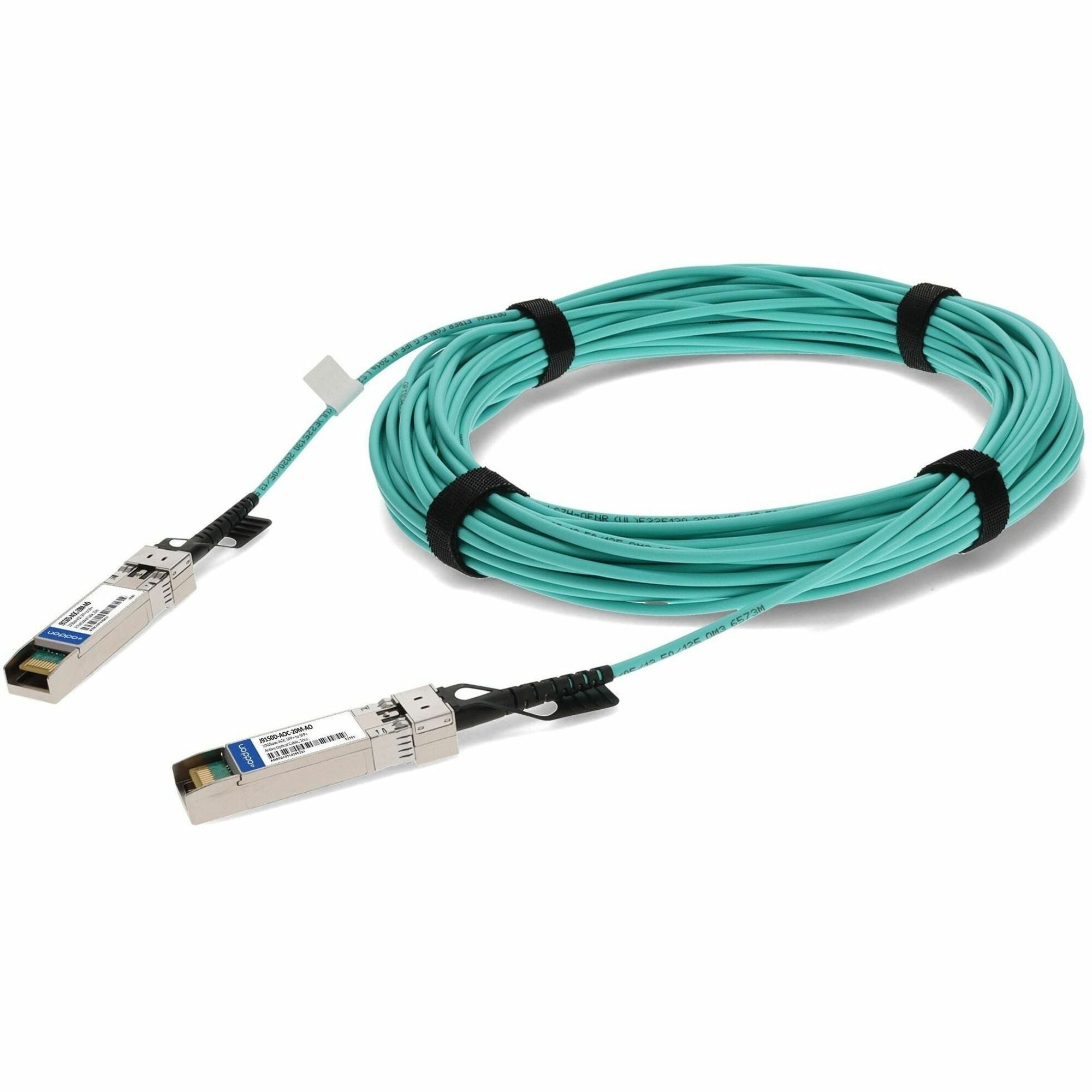AddOn HP&reg; J9150D-AOC-20M Compatible TAA Compliant 10GBase-AOC SFP+ Active Optical Cable (850nm, MMF, 20m) - J9150D-AOC-20M-AO