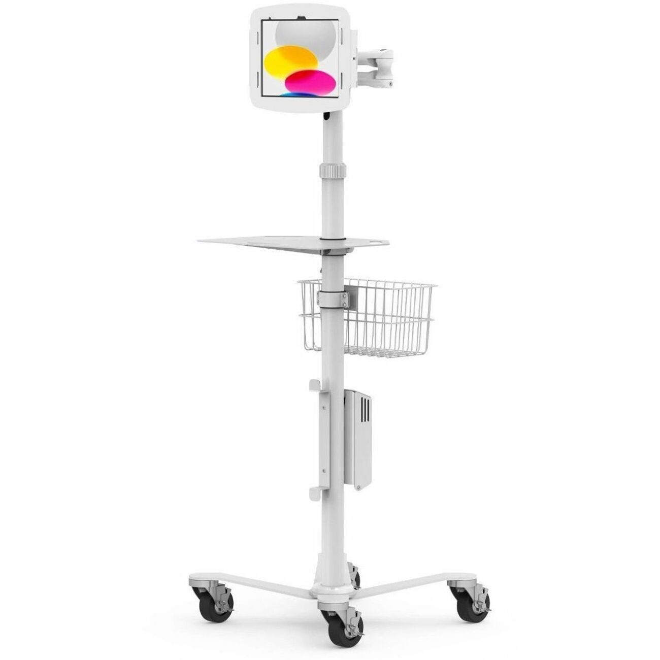 Compulocks iPad Medical Rolling Cart - Rise Freedom Extended - MCRSTDEXW209IPDSW