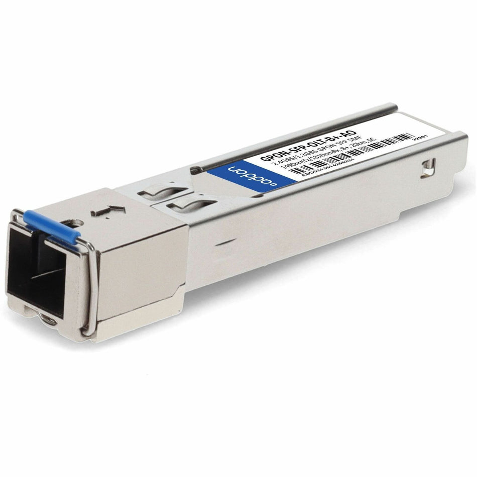 AddOn MSA and TAA 2.5Gbps/1.25Gbps-B+ GPON OLT SFP Transceiver (SMF, 1490nmTx/1310nmRx, 20km, SC, DOM) - GPON-SFP-OLT-B+-AO