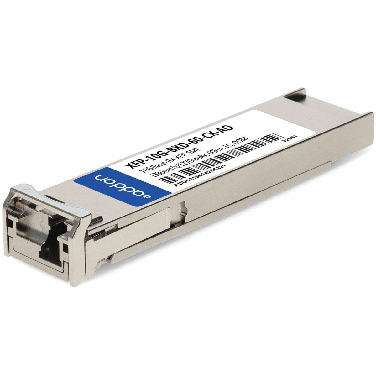 Calix Compatible TAA 10GBase-BX XFP Transceiver (SMF, 1330nmTx/1270nmRx, 60km, LC, DOM) - XFP-10G-BXD-60-CX-AO