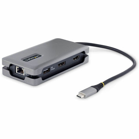 StarTech.com USB-C Multiport Adapter, 4K 60Hz HDMI/DP, 3-Port USB Hub, 100W PD Pass-Through, GbE, Mini Docking Station, 1ft/30cm Cable - DKT31CDHPD3