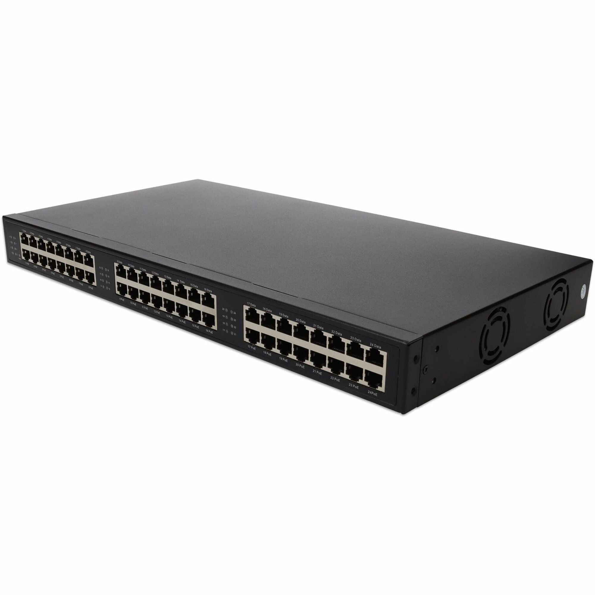 AddOn 24 Port 10/100/1000 POE Power Injector (IEEE802.3af 48vdc 30W max/port) - ADD-GPOEIN24-48V350W