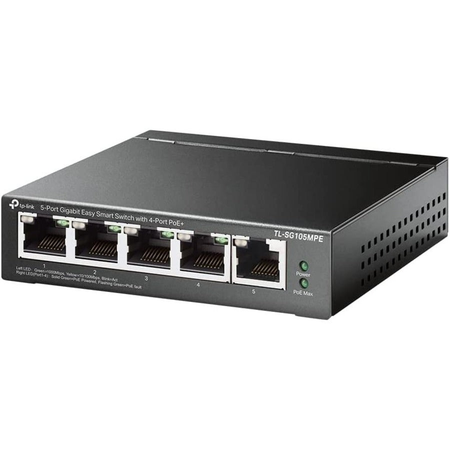 TP-Link TL-SG105MPE - 5-Port Gigabit Easy Smart Switch with 4-Port PoE+ - TL-SG105MPE