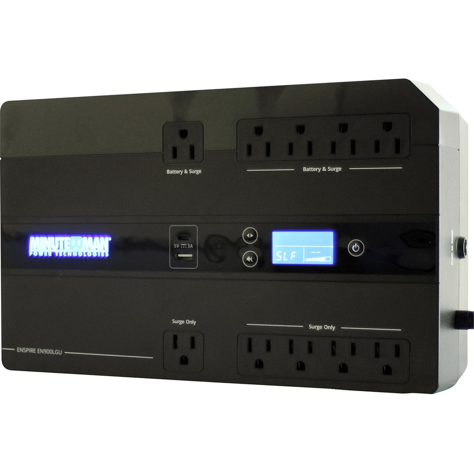 Minuteman Enspire-G EN900LGU 900VA Compact/Desktop/Floor/Wall Mountable UPS - EN900LGU