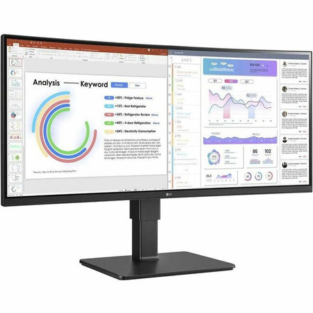 LG Ultrawide 34BQ77QC-B 34" Class Webcam WQHD Curved Screen LCD Monitor - 21:9 - Textured Black - 34BQ77QC-B