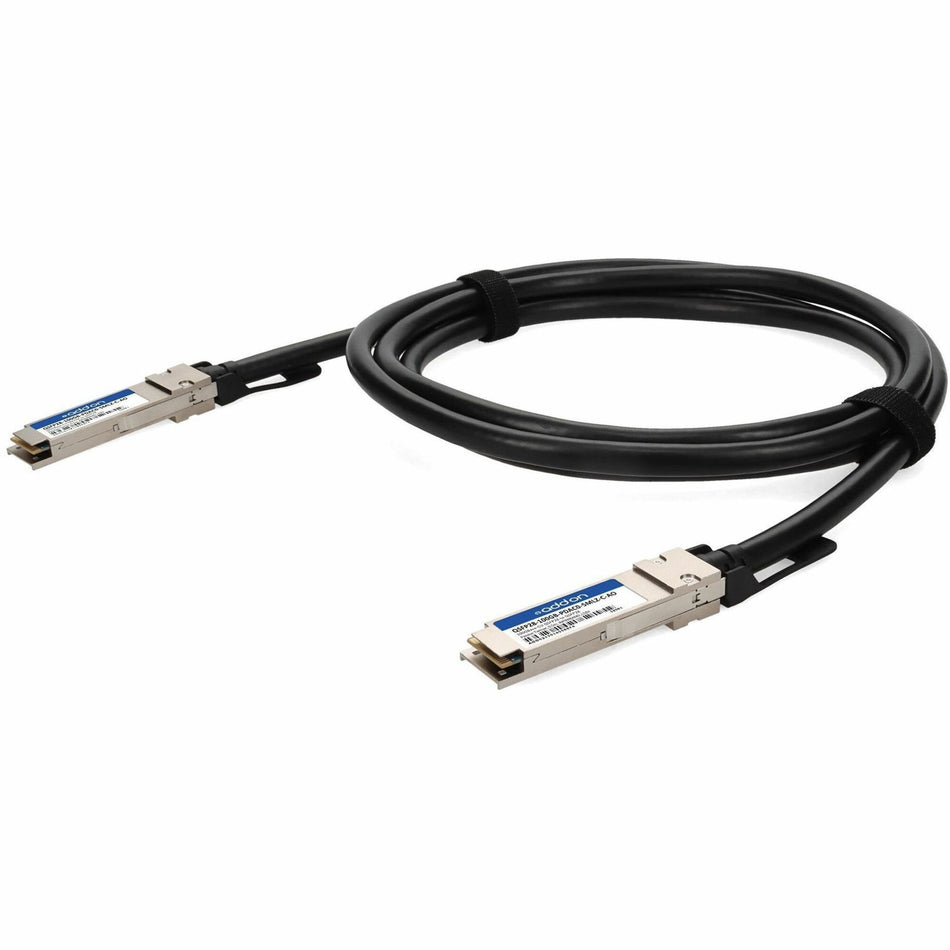 AddOn Cisco&reg; Compatible TAA 100GBase-CU QSFP28 to QSFP28 Direct Attach Cable (Passive Twinax, 0.5m, Infiniband EDR, 30AWG, LSZH) - QSFP28-100GB-PDAC0-5MLZ-C-AO