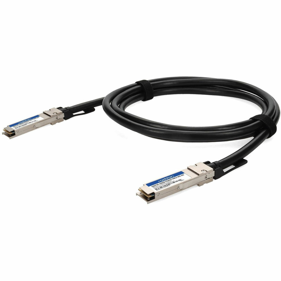 AddOn Mellanox&reg; Compatible TAA 100GBase-CU QSFP28 to QSFP28 Direct Attach Cable (Passive Twinax, 0.5m, Infiniband EDR, 30AWG, LSZH) - QSFP28-100GB-PDAC0-5MLZ-MX-AO