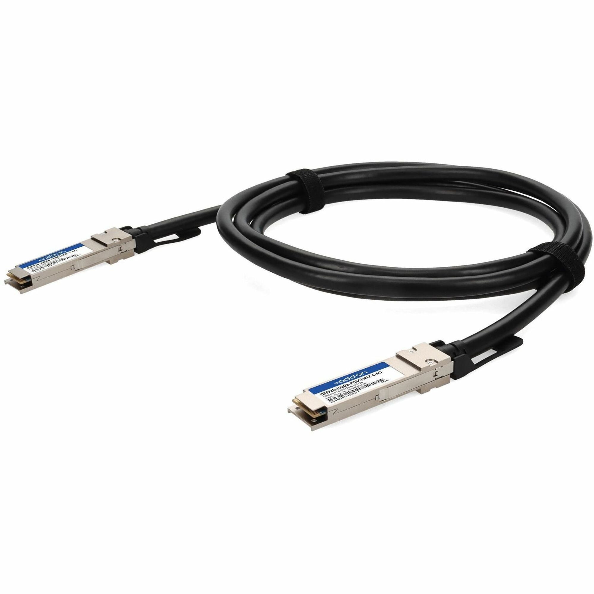 AddOn Cisco&reg; Compatible TAA 100GBase-CU QSFP28 to QSFP28 Direct Attach Cable (Passive Twinax, 1m, Infiniband EDR, 30AWG, LSZH) - QSFP28-100GB-PDAC1MLZ-C-AO