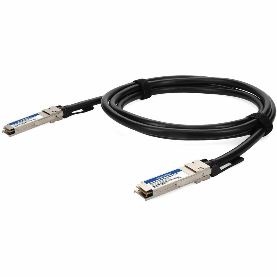 AddOn Cisco&reg; Compatible TAA 100GBase-CU QSFP28 to QSFP28 Direct Attach Cable (Passive Twinax, 3m, Infiniband EDR, 26AWG, LSZH) - QSFP28-100GB-PDAC3MLZ-C-AO