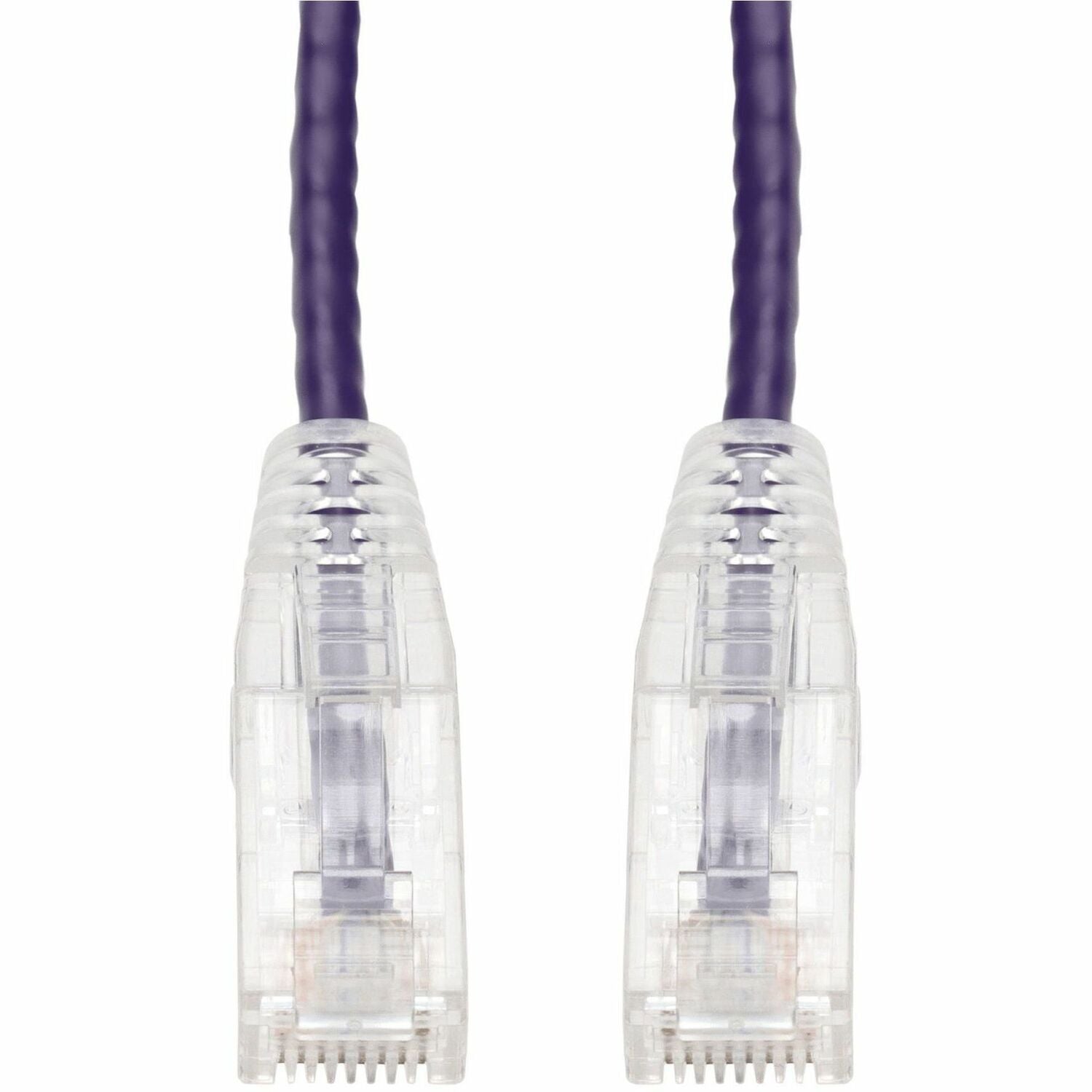 AddOn 5ft Purple CAT 6A Slim PVC Ethernet Cable Snagless Clear-Claw RJ-45 M/M - ADD-5FSLCAT6A-PE