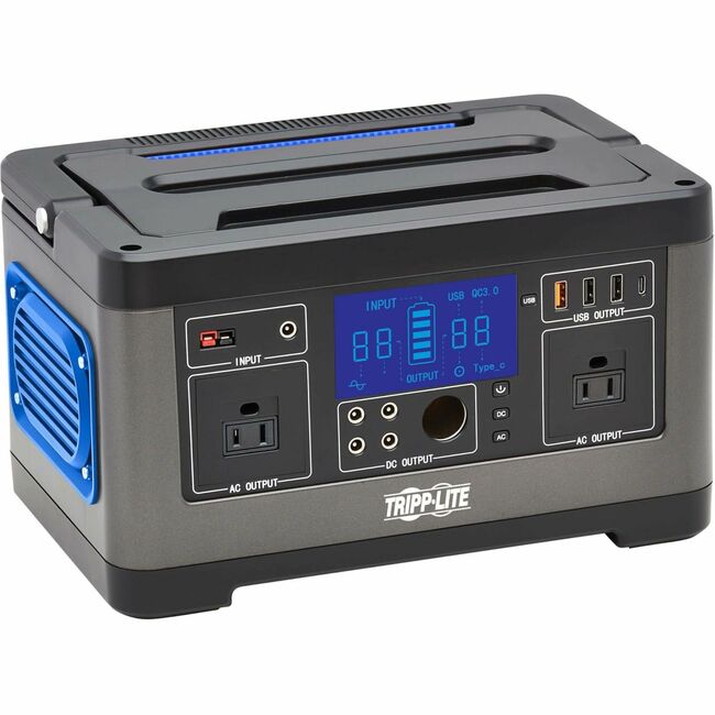 Tripp Lite by Eaton Portable Power Station - 500W, Lithium-Ion (NMC), AC, DC, USB-A, USB-C, QC 3.0 - GC500L