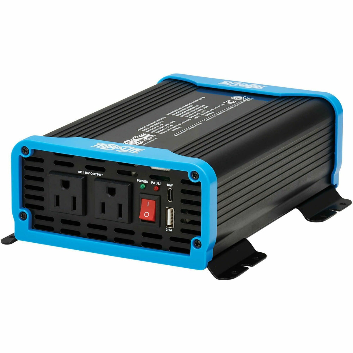 Eaton Tripp Lite Series 300W Compact Power Inverter - 2x 5-15R, USB Charging, Pure Sine Wave - PINV300SW-120