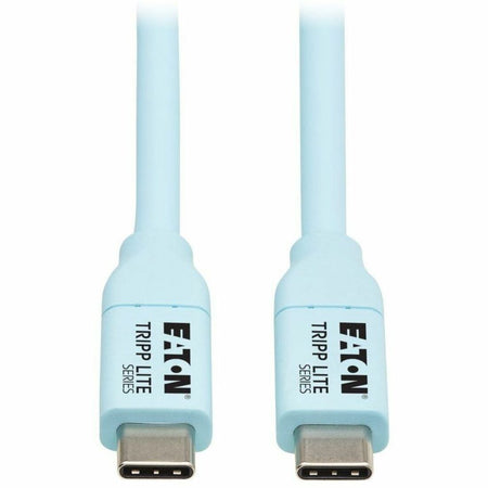 Eaton Tripp Lite Series Safe-IT USB-C Cable (M/M), Antibacterial, Ultra Flexible, 240W PD Charging, Light Blue, 6 ft. (1.8 m) - U040AB-006CS5LB