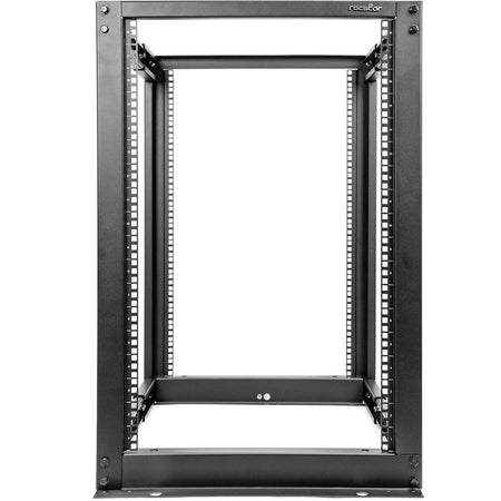 Rocstor SolidRack 18U Adjustable Depth Open Frame 4 Post Rack w/ Casters - Y10E023-B1