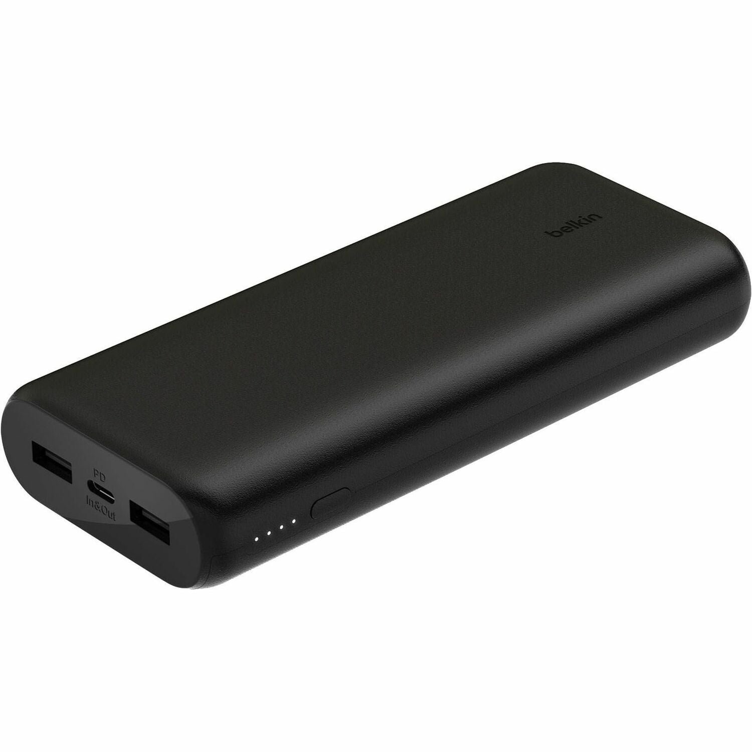 Belkin 20W 3-port USB Power Bank - 20K mAh - 2xUSB-A (12W), 1xUSB-C (15W) - Portable Charger - w/ USB-C to USB-C Cable - Black - BPB014BTBK