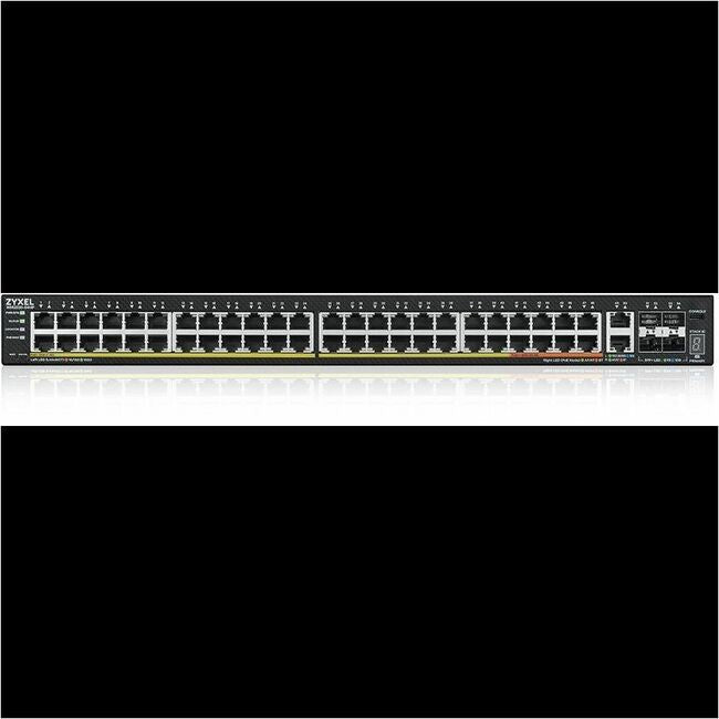 ZYXEL 48-port GbE L3 Access PoE+ Switch with 6 10G Uplink (600 W) - XGS2220-54HP