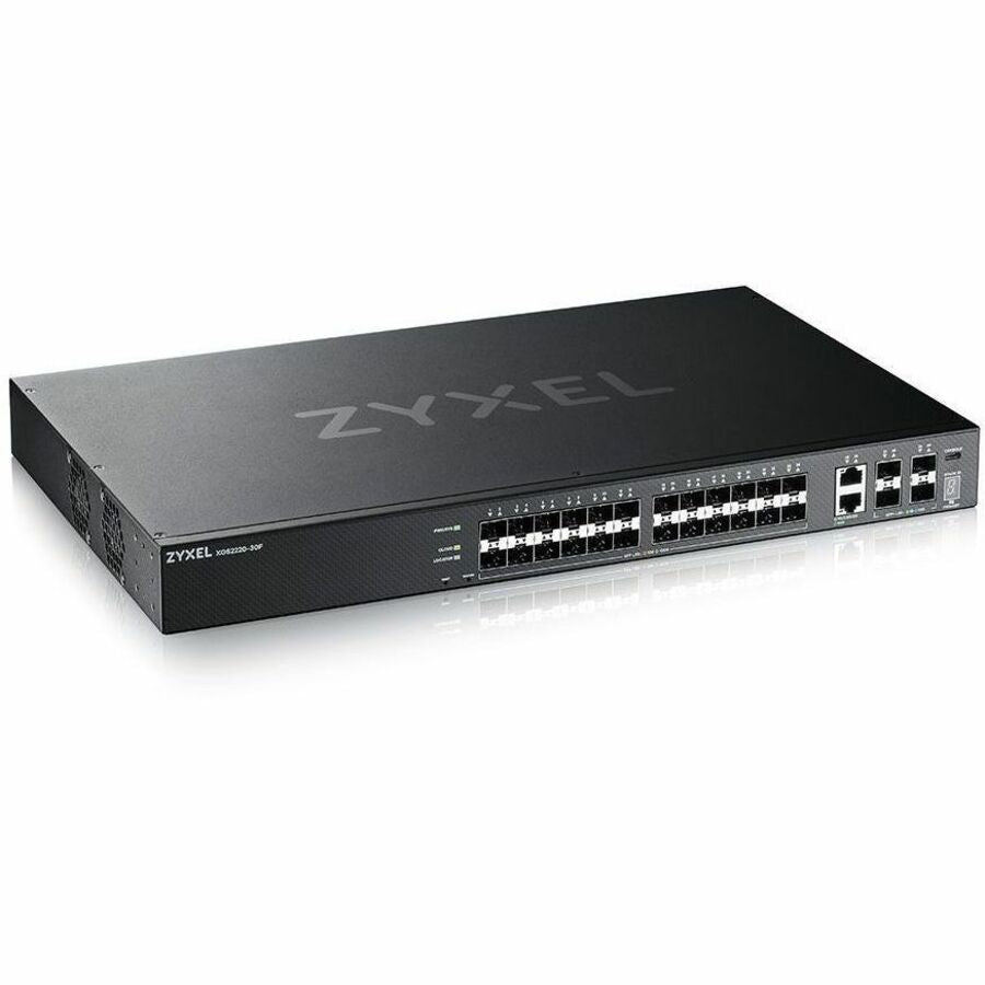 ZYXEL XGS2220-30F 24-Port Gigabit SFP L3 Managed and Nebula Pro Cloud Managed Switch with 4 SFP+ 10G Uplinks and 2 10G Ethernet Ports - XGS2220-30F